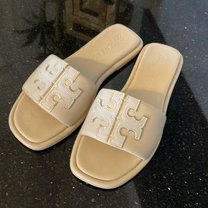 Tory Burch slides! Barely worn, great condition!